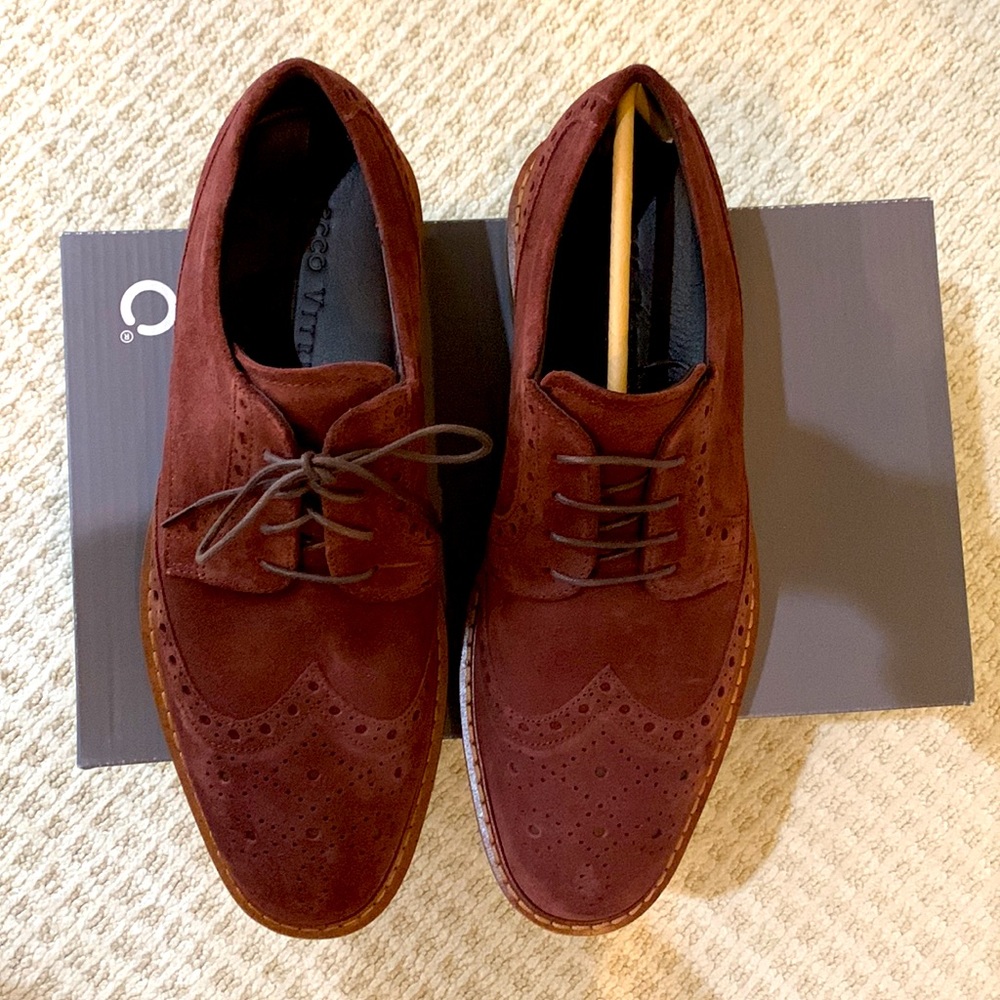 ECCO Suede Wingtip Shoes